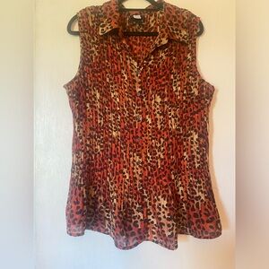 Leopard sleeveless top